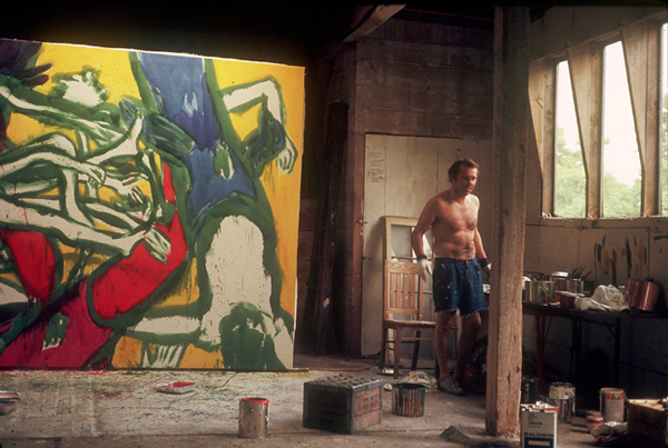 Artist Paul Vazquez in his studio