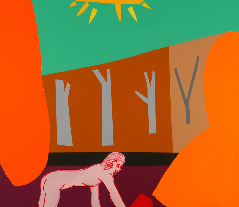 painting: The Red Pillow Acrylic on wood