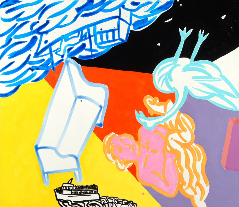 painting: Traveler Acrylic on wood